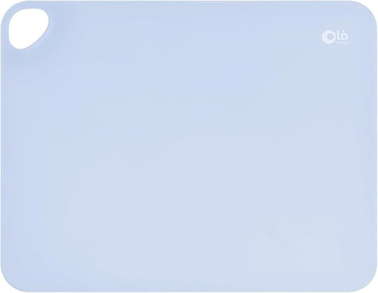 Olababy Fold N Go Silicone Placemat w Travel Case | Dishwasher Safe, BPA Free, Non-Slip, Waterproof | Mini Dining Mat for Infants, Babies, Toddlers and Kids (1, Blueberry)