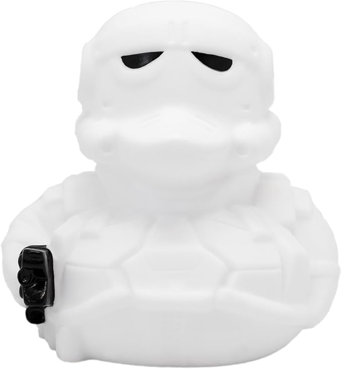 3 Inch Space Warrior White Rubber Bath Toy Duck