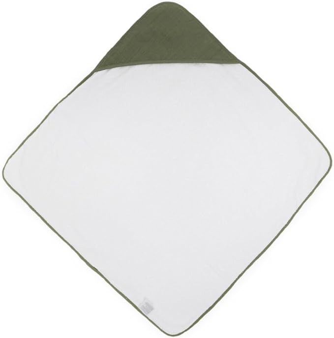 Little Unicorn Premium Infant Hooded Bath Towel| Soft & Absorbent Cotton & Terry Fabric for Newborns (Fern)