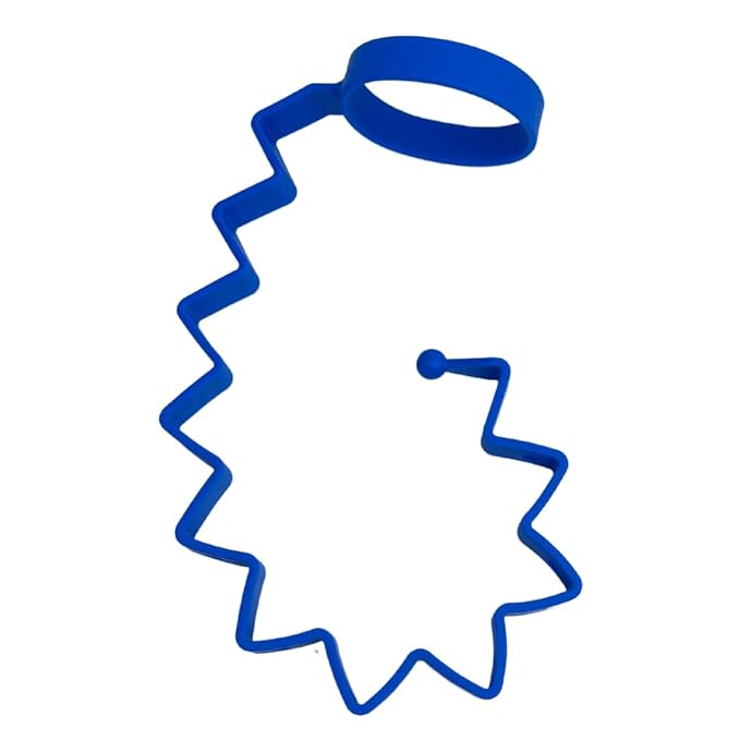 Busy Baby Bottle Bungee - Sippy Cup Strap - Keeps Bottles and Sippy Cups Off The Floor - Food Grade Silicone - Dishwasher Safe (Blue)