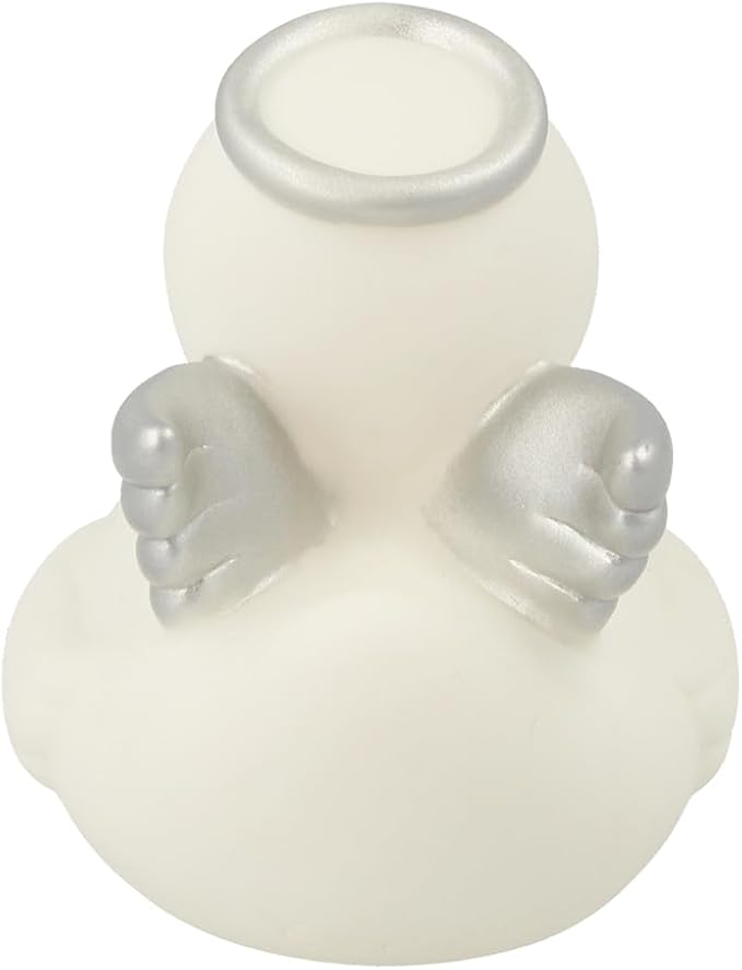 3 Inch Angel White Rubber Duck Bath Toy, Collectable, Fun for All Ages, Auto Dash Decoration, Crusing Vacation Gift