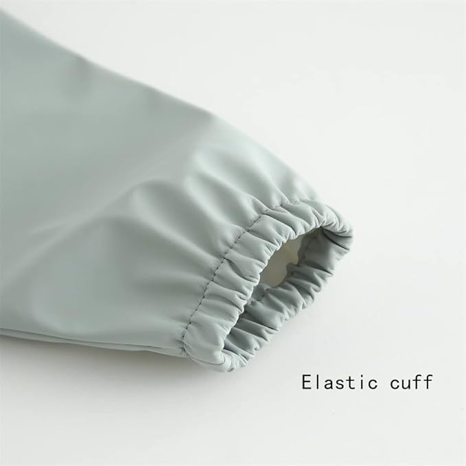 GZMM Waterproof Baby Bibs,Infant Toddler Long Sleeve Feeding Bib With Food Catcher,Wipe Clean & Washable