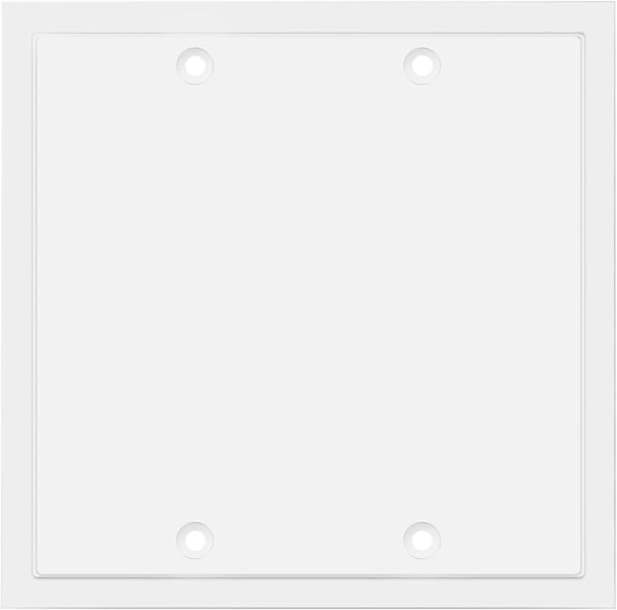Henne Bery Modern Edge Decorative Wall Plate Switch Plate Outlet Cover, Durable Solid Zinc Alloy (Double Blank, White)