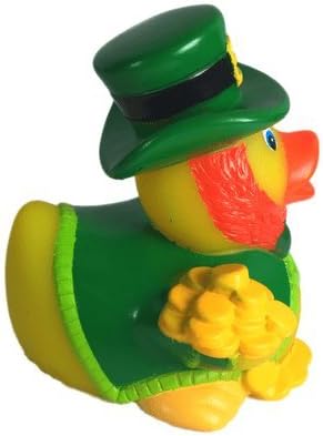 3" Leprechaun Rubber Duck [Sealed Hole, Floats Upright] - Baby Safe Bathtub Bathing Toy