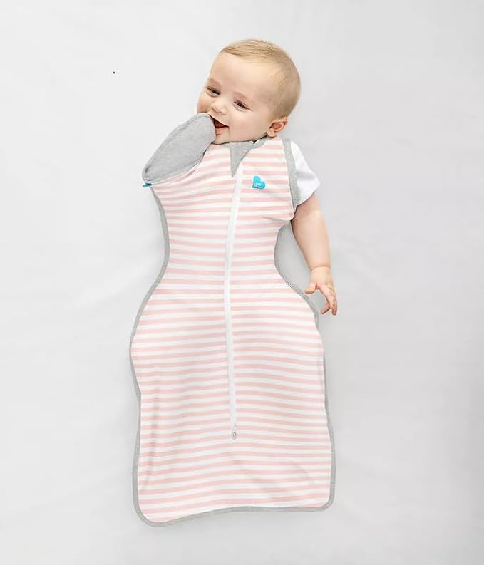 Love to Dream Swaddle Up Transition Swaddle, Patented Zip-Off Wings, Gently Help Baby Transition from Being Swaddled to Arms Free When Showing Signs of Rolling, 1.0 TOG, 19-24 lbs, Pink