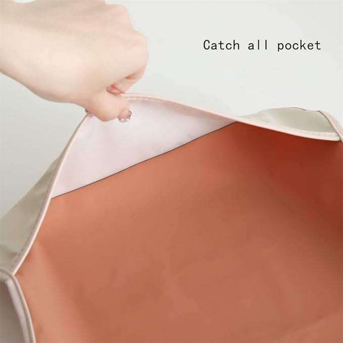 GZMM Waterproof Baby Bibs,Infant Toddler Long Sleeve Feeding Bib With Food Catcher,Wipe Clean & Washable