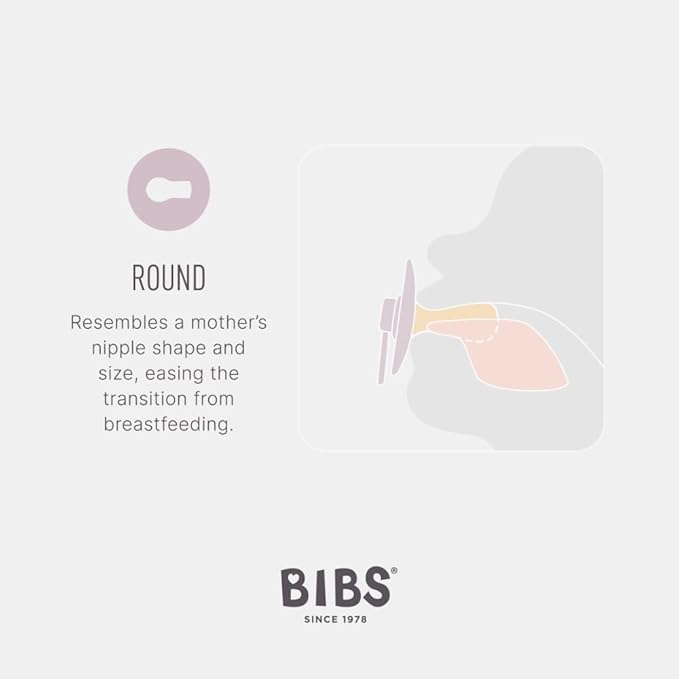 BIBS Pacifiers Colour Collection | Natural Rubber Baby Pacifier | Set of 2 BPA-Free Soothers | Made in Denmark | 0+ Months (Pack of 2) | Baby Blue Night