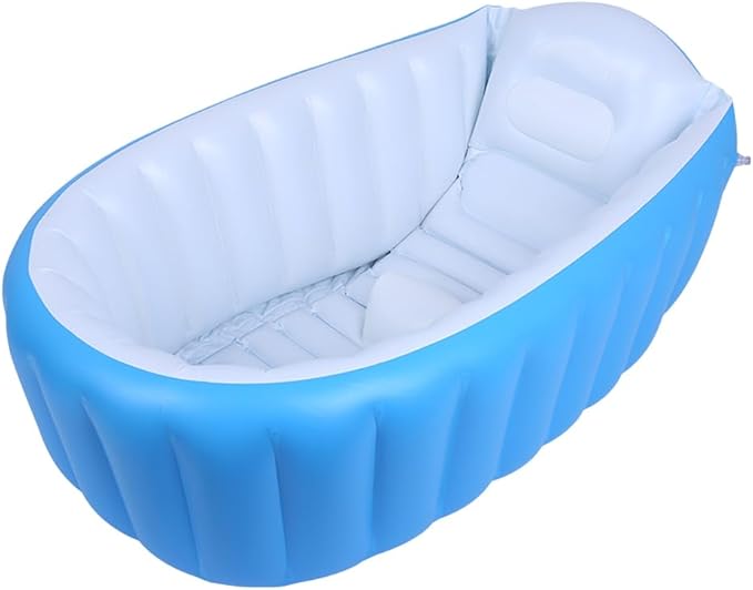 Kisangel Inflatable Bathtub Baby Bathtub Foldable Tub Baby Shower Tub Inflatable Bath Tub for Baby Kids Swimming Pool