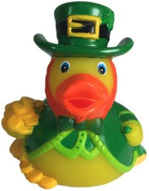 3" Leprechaun Rubber Duck [Sealed Hole, Floats Upright] - Baby Safe Bathtub Bathing Toy