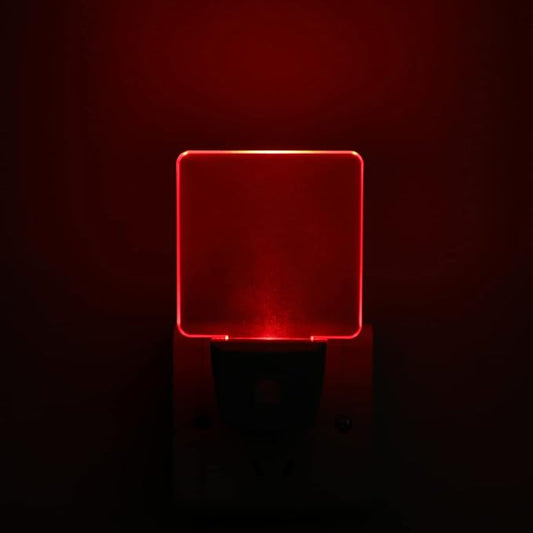 KINUR Red Night Light,2 Pack LED Night Lights Plug into Wall with Dusk to Dawn sensors, Plug in Night Lights for Kids Room, Bedroom, Bathroom, Baby Nursery,Stair Lights, Hallway Light, Daylight