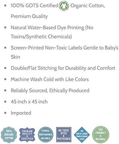 BeeCotton Unisex Baby 100% Organic Cotton Chevron Swaddle Blankets