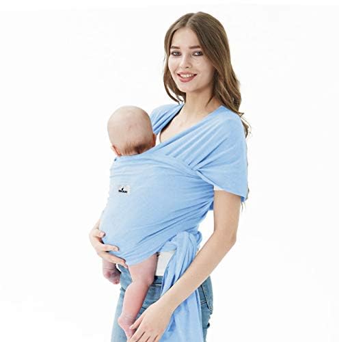Baby Wraps Carrier, Jeroray Baby Carrier,Hands Free Infant Carrier, Lightweight,Breathable,Softness,Baby Blue