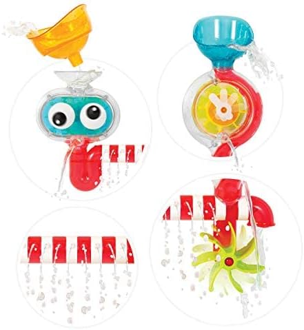 Yookidoo Baby Toddler Bath Toy (Ages 1-3) Spinning Gears & Rotating Googly Eyes - Mold Free Suction Cups Attach to Any Bath Tub or Shower - Spin N Sprinkle Water Lab - Great for Boys, Girls, & Kids
