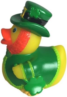 3" Leprechaun Rubber Duck [Sealed Hole, Floats Upright] - Baby Safe Bathtub Bathing Toy