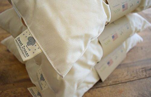 Organic Toddler Pillow Made in the USA and Organic Cotton Pillowcase - 13x18 Soft Natural Cotton Toddler Pillow for Sleeping - Washable Baby Nap Pillow - Travel Pillow - Kids Sleeping Bedding