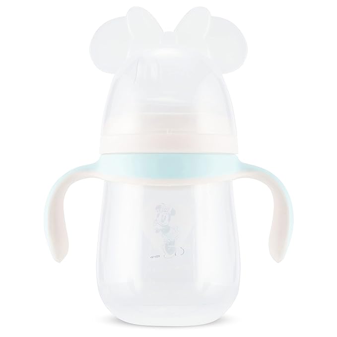 Disney Sippy Cups for Toddlers, Learner Sippy Cups for Kids with Pacifier, BPA-Free Trainer Cup with Handles, Leak-Proof Minnie Mouse and Mickey Mouse Sippy Cups, Perfect Unisex Gift for Children
