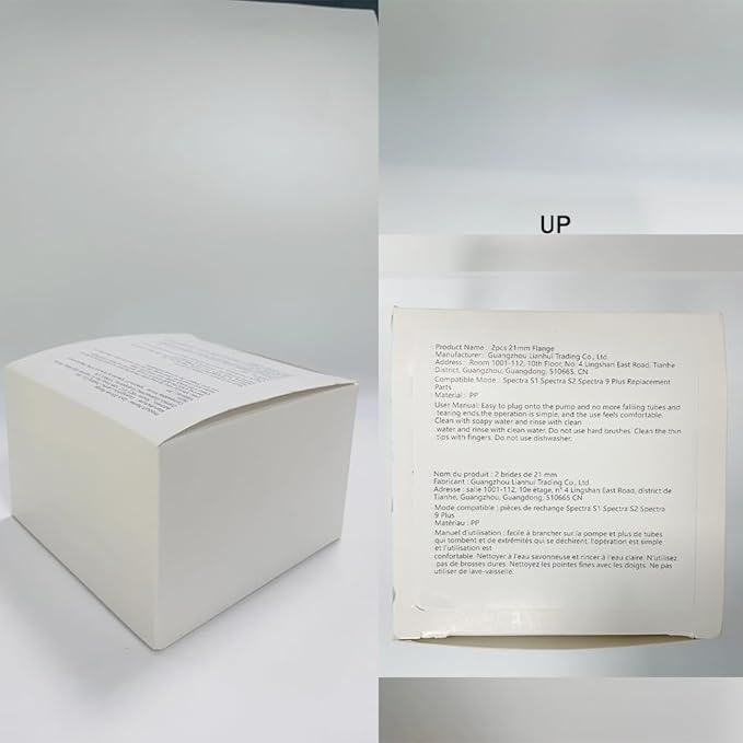 2pcs 21mm Flange Compatible with Spectra S1 S2 9 Plus Synergy Gold Ameda MYA Motif Luna Breast Pump, Replacement to Spectra Pump Parts, Breast Pump Shields 21mm Replace S1 S2 Parts