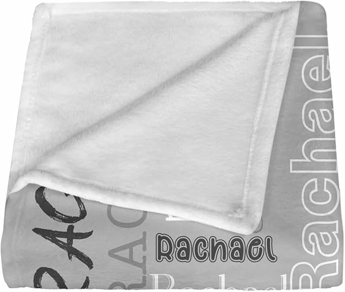 Customized Name Blanket for Boys Girls, Personalized Blankets with Kids Name for Birthday Christmas, Cozy and Fluffy Crib Blankets for Toddler Newborn Infant Christmas Birthday Baby Shower