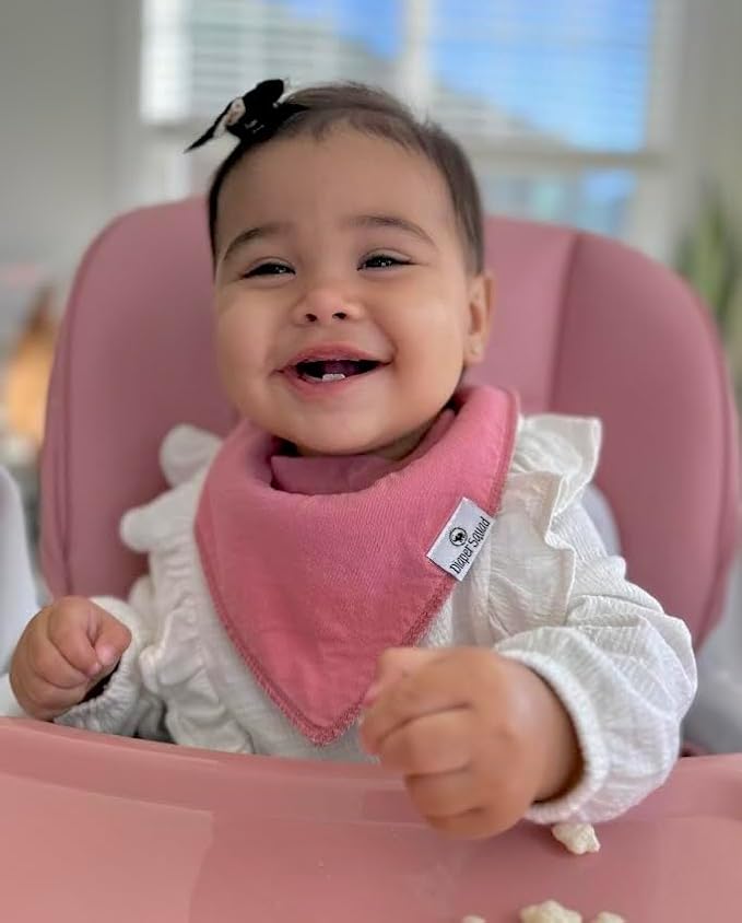 DiaperSquad's Baby Bibs for Drooling and Teething, Bibs for Boys, Baby Girl - Solid Cotton Baby Drool Bibs