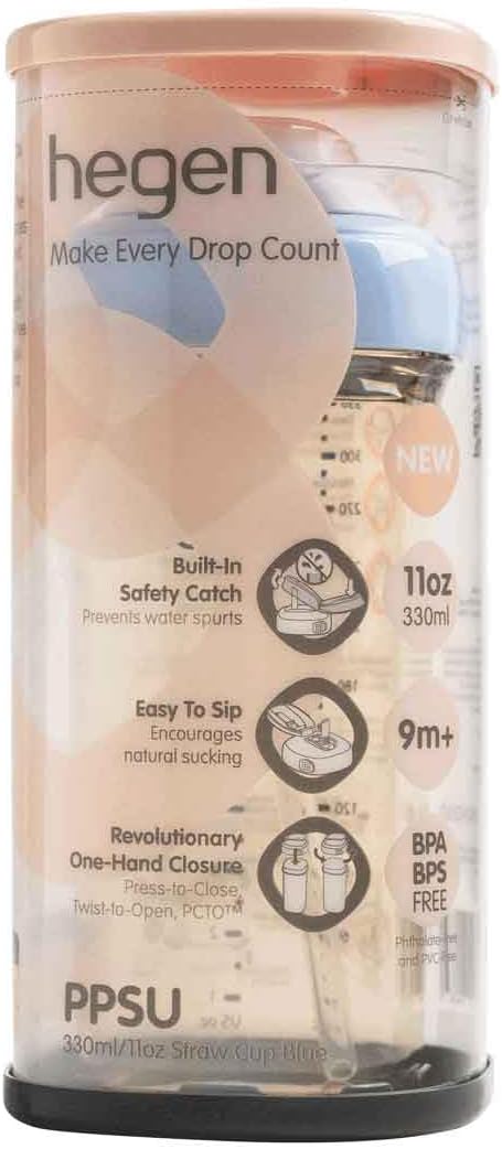 hegen PCTO™ 330ml/11oz Straw Cup PPSU Blue (9 months and above)