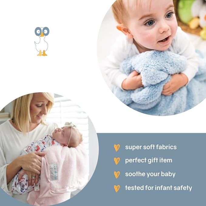GooseWaddle Luxury Silky Smooth, Satin Trimmed Baby Blanket, 100% Polyester Machine Washable Blankie, Soothing Nursery or Crib Bedding for Girl (29x35 Inches) Pink