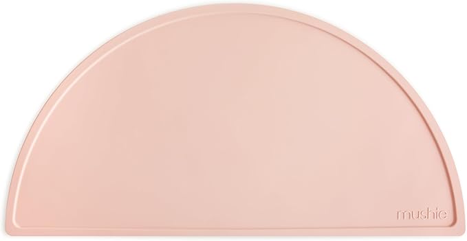 mushie Silicone Placemat for Kids | BPA-Free Non-Slip Design (Blush)