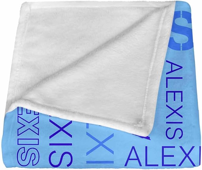Personalized Name Blanket for Boys Girls, Custom Baby Blanket with Name for Kids Teens, Baby Shower Birthday Newborn's Gift, Infant Toddler Blankets Newborn Receiving Blankets for Crib Stroller