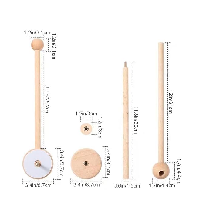 PandaEar Baby Crib Mobile Arm, Beech Wooden Mobile Holder with Anti-Slip Attachment, Baby Mobile Hanger for Crib Nursery Décor Accessories