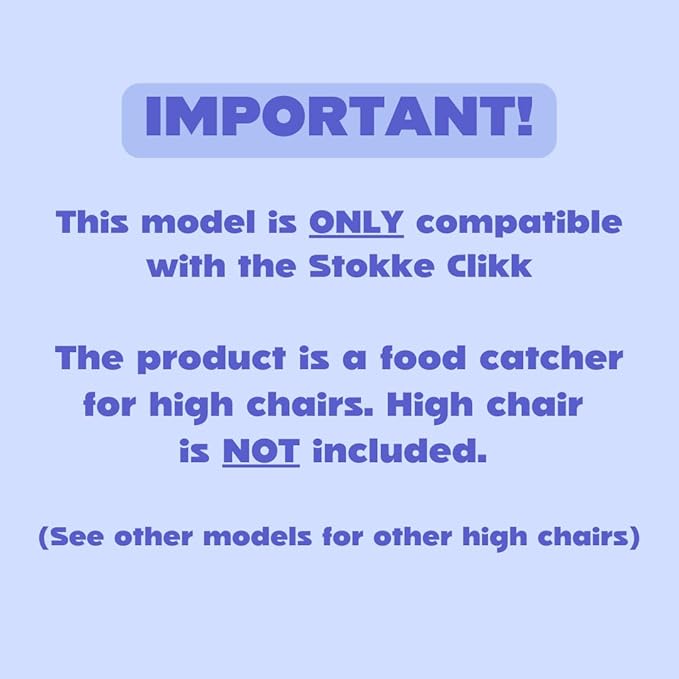 CATCHY -Food Catcher-Compatible with Stokke Clikk High Chair +11 Other High Chairs-Highchair Sold Separately-Baby & Toddler Food & Mess Catcher-Premium Linen Inspired -Under High Chair Accessory