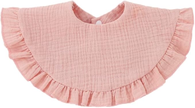 Nishine 4 pcs Unisex Baby Muslin Bandana Drool Bibs 360 Degree Rotatable Cotton Teething Feeding Drooling Bibs for Boy Girl