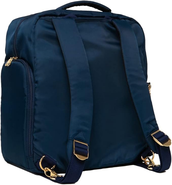 Sarah Wells Kelly Breast Pump Backpack & Tote - Insulated Pocket, Laptop Sleeve & Easy-Clean Design, Fits All Pumps, Diaper Bag for Moms (Indigo)