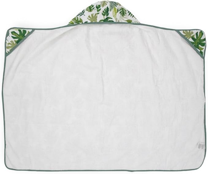 Little Unicorn Premium Hooded Bath Towel| Absorbent Cotton & Terry Blend | Larger Size, 1-6 Years (Tropical Leaf)