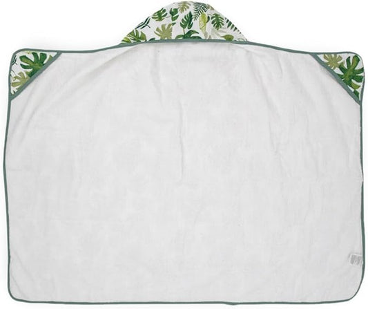 Little Unicorn Premium Hooded Bath Towel| Absorbent Cotton & Terry Blend | Larger Size, 1-6 Years (Tropical Leaf)