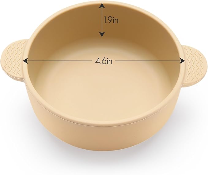 3 Pack Baby Bowls, Suction Bowls for Baby and Toddlers, BPA Free Food Grade Silicone Bowl Feeding Supplies, Dishwasher and Microwave Safe, Multicolor