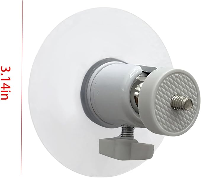 Baby Monitor Wall-Mounted Bracket for Battery-Powered Security Cameras, with Standard 1/4" Threaded Connection, Wall Sticker Installation White (Wall Stickers+Gimbal)