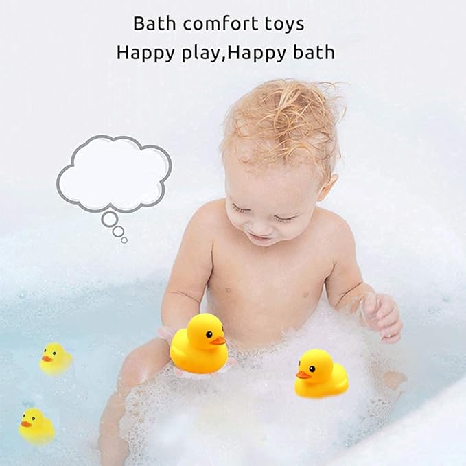Yellow Rubber Ducks, 30pcs Preschool Small Bath Toys Bathtub Floating Duckies Gift for Baby Shower Infants Kids Toddler Party Decoration (Small)