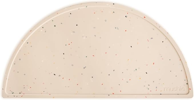 mushie Silicone Placemat for Kids | BPA-Free Non-Slip Design (Vanilla Confetti)