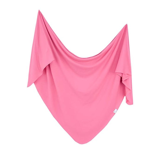 Copper Pearl Baby Swaddle Blanket - Premium Knit Baby Blanket, Large Soft Stretchy Receiving Blankets for Baby Girl, Swaddles for Newborn, Infant, and Toddler (Flamingo)