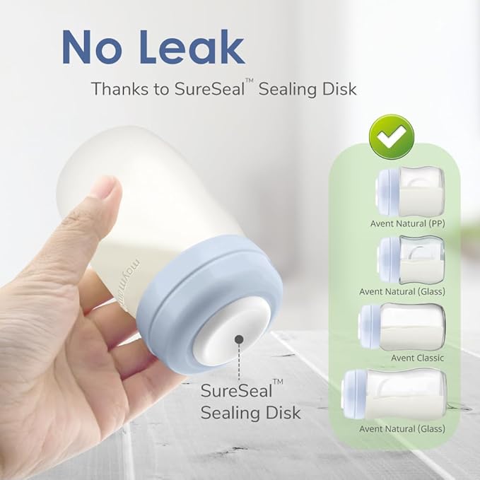 Maymom Wide Neck Breastmilk Collection n Storage Bottle 5.4 oz; Re-markable SureSeal Disc. Fits Spectra S2 Spectra S1 Spectra 9 Plus.