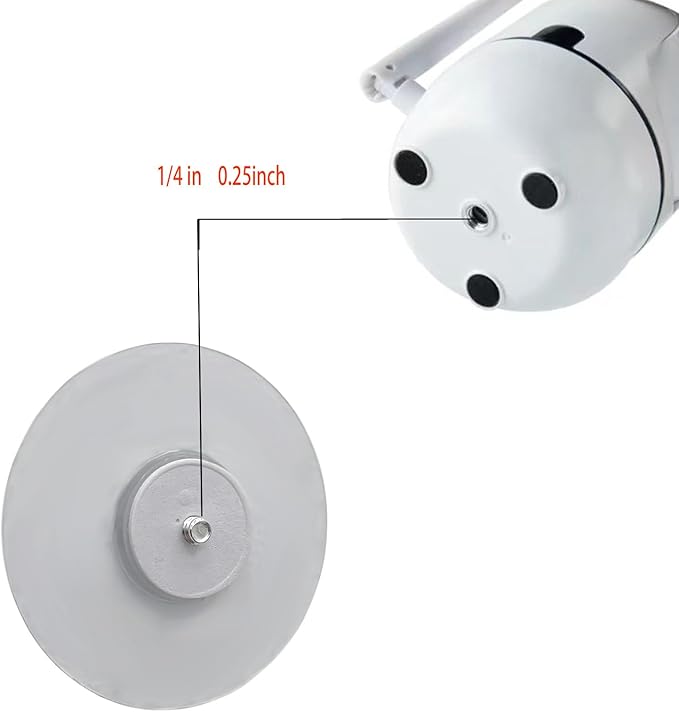 Baby Monitor Wall-Mounted Bracket for Battery-Powered Security Cameras, with Standard 1/4" Threaded Connection, Wall Sticker Installation White (Wall Stickers)