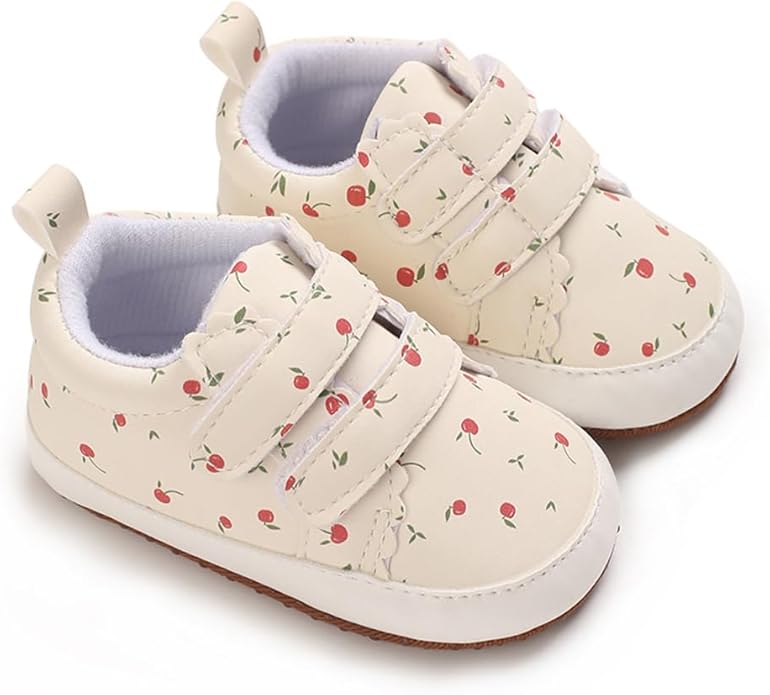 2Pairs Baby Shoes,Boys Girls Non-Slip Rubber Sole Sneakers,Unisex Infant Soft Lightweight First Walking Crib Shoes
