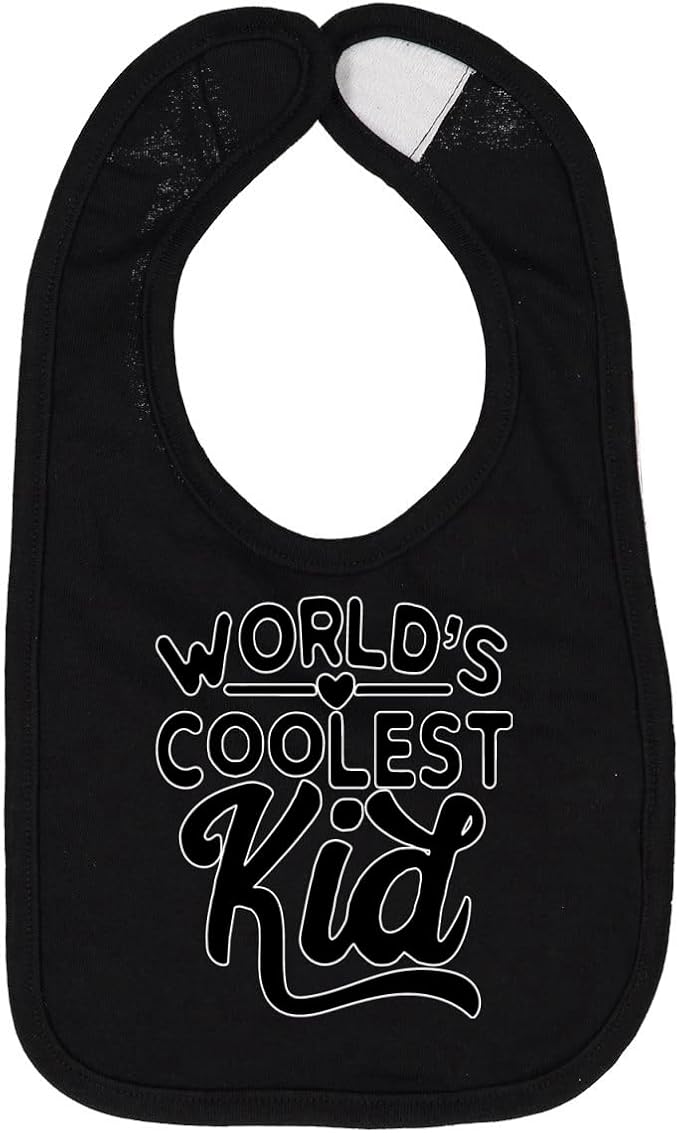 World's Coolest Kid Funny Cute Humor Infant Premium Jersey Baby Bib