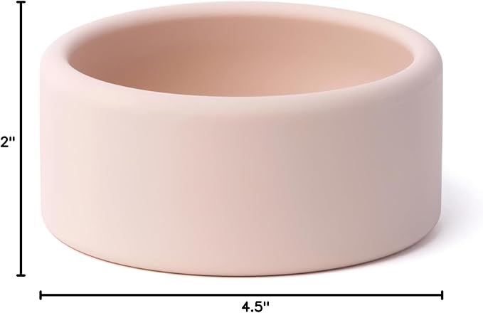 APLAINR Solid Bowl, Silicone Bowl for Baby, Toddler & Kids, 9 fl oz, Non Slip, Heavy Base, Deep, Microwave & Dishwasher Safe, No BPA, Cereal, Soup, Snack Dishes & Dinnerware, Pink Sand