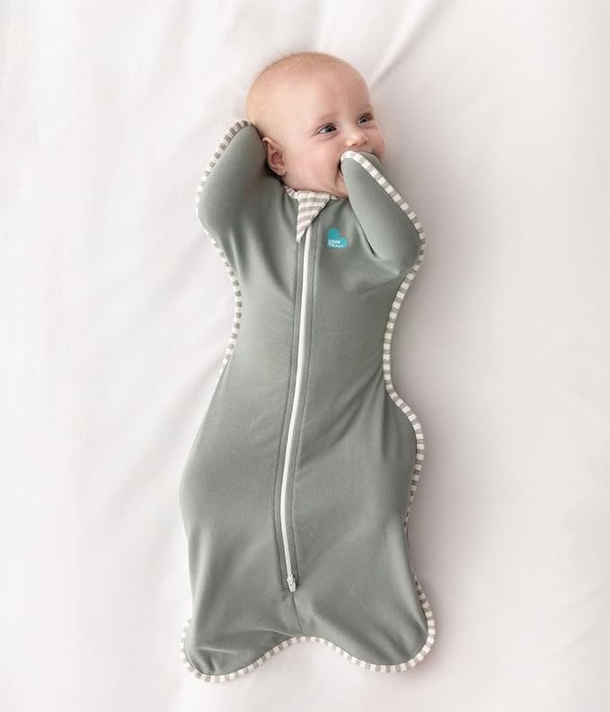 Love to Dream Swaddle UP, Baby Sleep Sack, Self-Soothing Swaddles for Newborns, Improves Sleep, Snug Fit Helps Calm Startle Reflex, New Born Essentials for Baby, 1.0 TOG, 5-8.5 lbs, Deep Olive