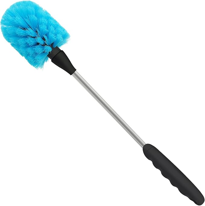 Bottle Brush, Bendable Long Handle Cleaner Brushes for Cleaning Neck Bottles, Baby Bottles, Water Bottles, Tumblers, Flask, Bird Feeder, Vase and Home Kitchen Sink Cleaning Brush (Blue and Black)