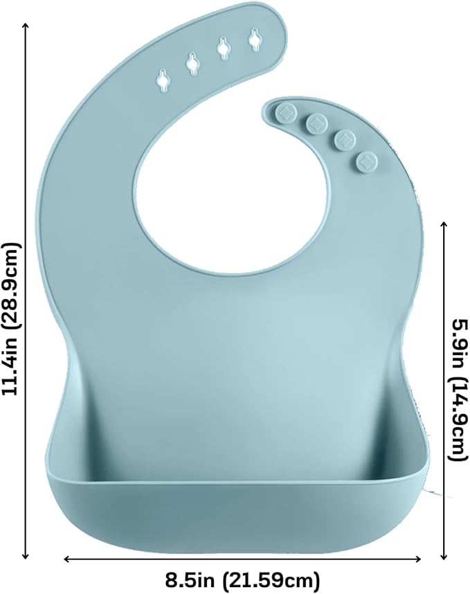 PandaEar Silicone Baby Feeding Set | 11PCS Baby Led Weaning Supplies Self Feeding Utensils | Divided Suction Plate Bowl Bibs Sippy Cup with Baby Food Pouch Snack Container Spoons Forks, Blue