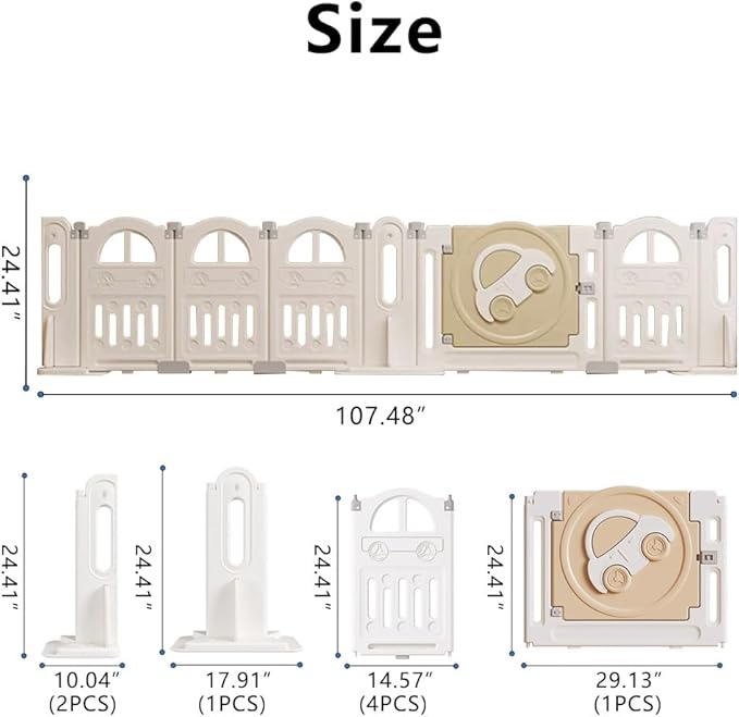 Baby Gate for Stairs Dog Door Pet Door for Stairs, porches and fireplaces Strong Suction Cup Reinforced can be Changed at Will and with Drawing Board(Total Length:107.48)