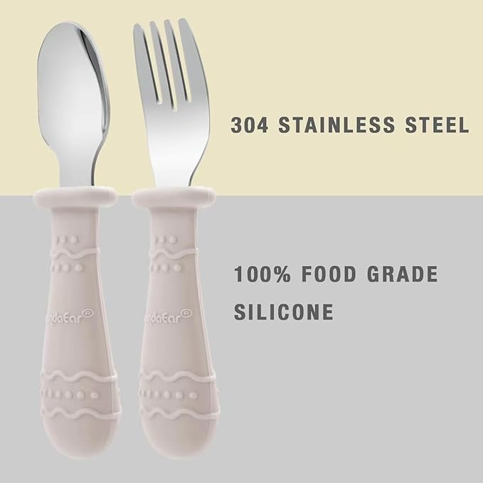 PandaEar 9-Piece Toddler Plates & Utensils Set, 3-Pack Suction Plates with 3 Spoons & 3 Forks, Silicone Baby Feeding Set