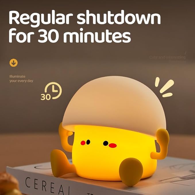 LED Egg Night Light, 3 Level Dimmable Nursery Decor, Cute Lamp Silicone Squishy Light, Rechargeable Bedside Touch Lamp for Breastfeeding Toddler Baby Kids Decor