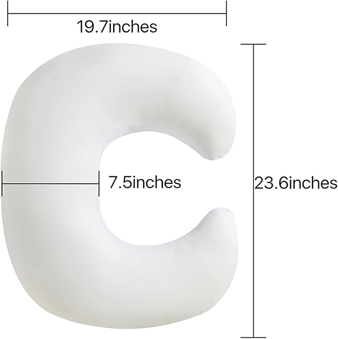 Nursing Pillow and Positioner, Extra Large U Shape Nursing and Infant Support Pillow Head Positioner, Breastfeeding, Bottle Feeding, Baby Awake-Time Support (Pillow Only)